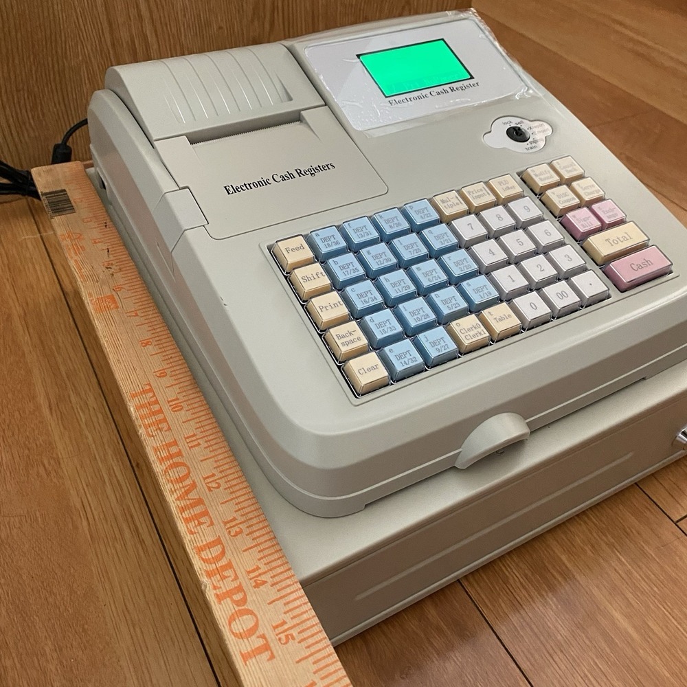 NEW Electronic Cash Register 48 Keys Cash Management System with Thermal Printer - Picture 5 of 8